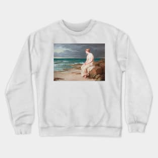 Miranda - The Tempest, 1916 John William Waterhouse (2) Crewneck Sweatshirt